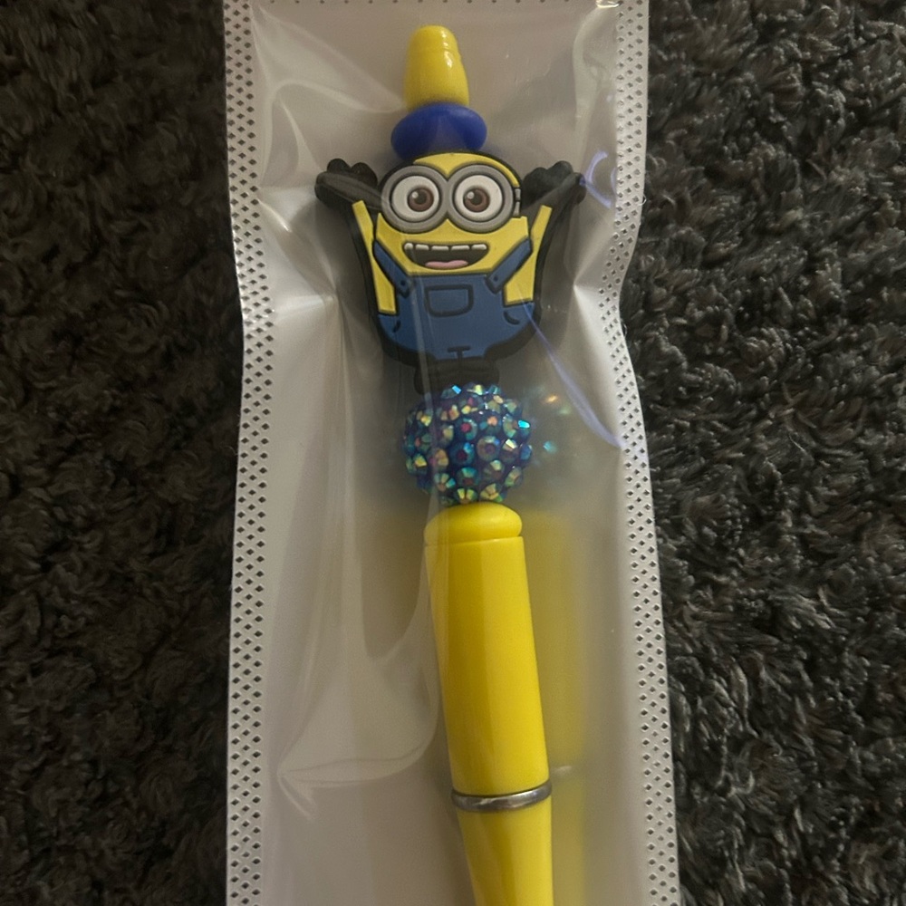 Hand Crafted Yellow and Blue Minion Pen